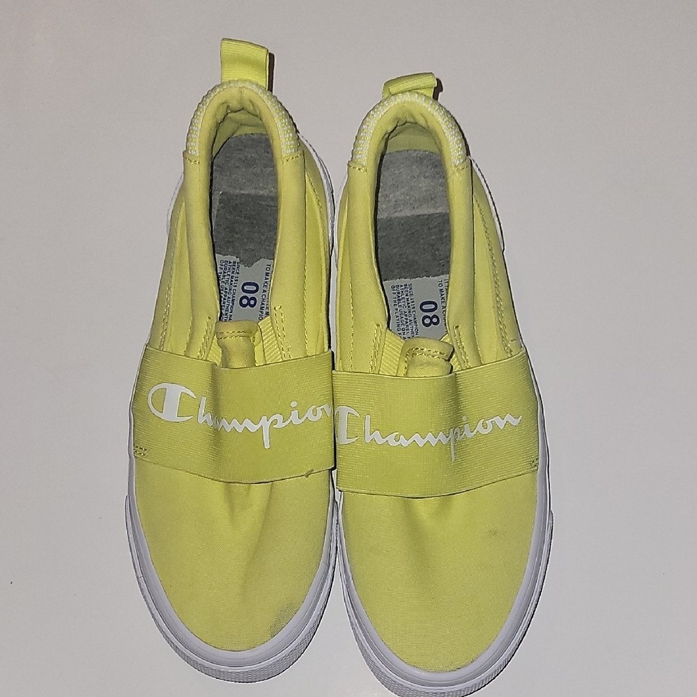 Champion Yellow Slip-On Sneakers with White Sole